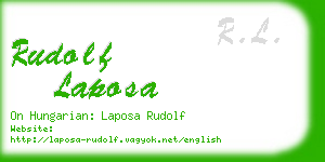 rudolf laposa business card